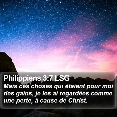 Philippiens 3:7 LSG Bible Verse Image