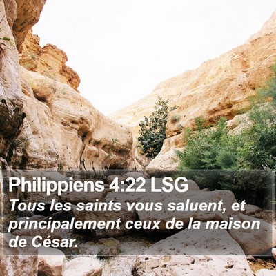 Philippiens 4:22 LSG Bible Verse Image