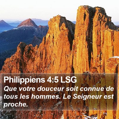 Philippiens 4:5 LSG Bible Verse Image