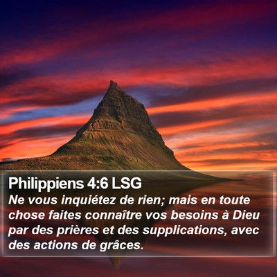 Philippiens 4:6 LSG Bible Verse Image