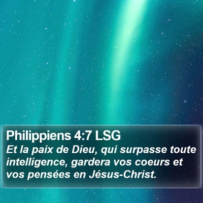Philippiens 4:7 LSG Bible Verse Image