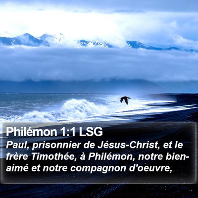 Philémon 1:1 LSG Bible Verse Image
