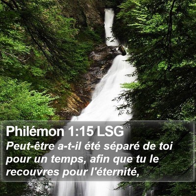 Philémon 1:15 LSG Bible Verse Image