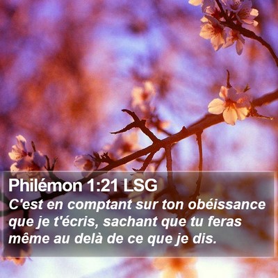 Philémon 1:21 LSG Bible Verse Image