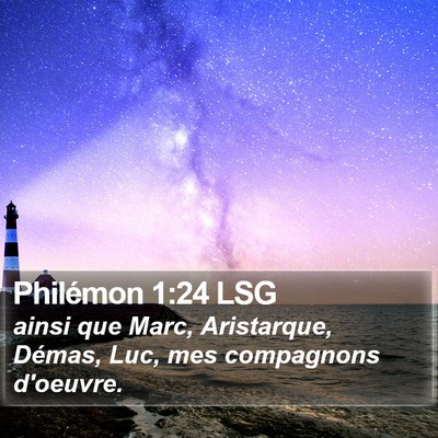 Philémon 1:24 LSG Bible Verse Image
