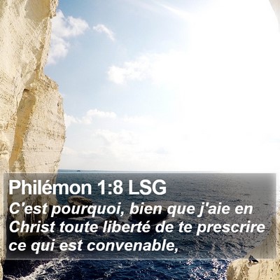 Philémon 1:8 LSG Bible Verse Image
