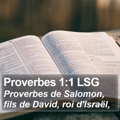 Proverbes 1:1 LSG Bible Verse Image
