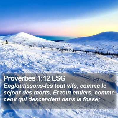 Proverbes 1:12 LSG Bible Verse Image