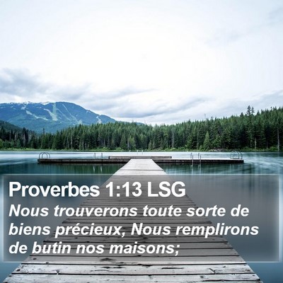 Proverbes 1:13 LSG Bible Verse Image