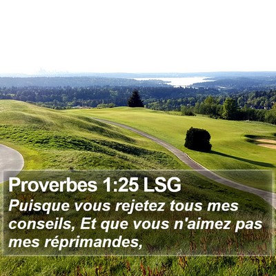 Proverbes 1:25 LSG Bible Verse Image