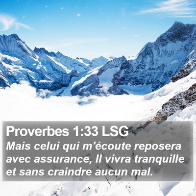 Proverbes 1:33 LSG Bible Verse Image