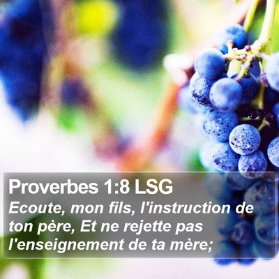 Proverbes 1:8 LSG Bible Verse Image