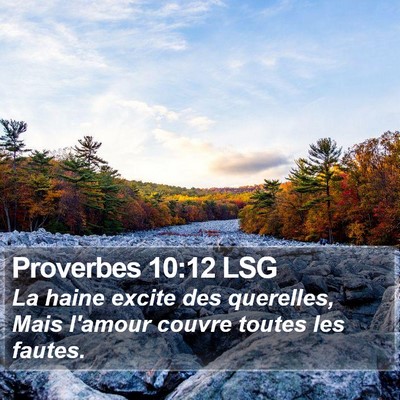 Proverbes 10:12 LSG Bible Verse Image