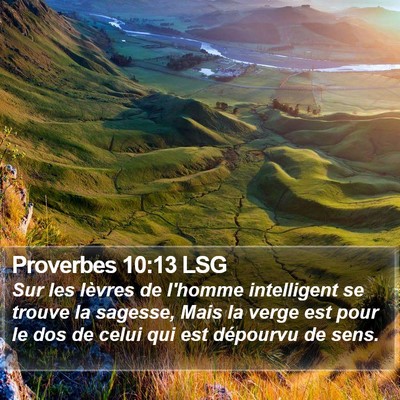 Proverbes 10:13 LSG Bible Verse Image