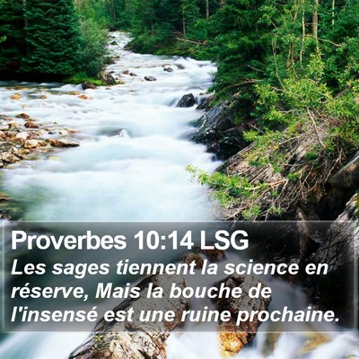 Proverbes 10:14 LSG Bible Verse Image