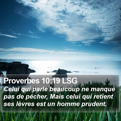 Proverbes 10:19 LSG Bible Verse Image