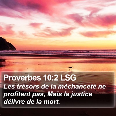 Proverbes 10:2 LSG Bible Verse Image