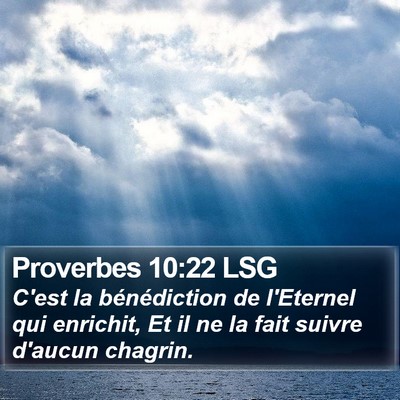 Proverbes 10:22 LSG Bible Verse Image