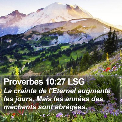 Proverbes 10:27 LSG Bible Verse Image