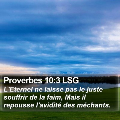 Proverbes 10:3 LSG Bible Verse Image