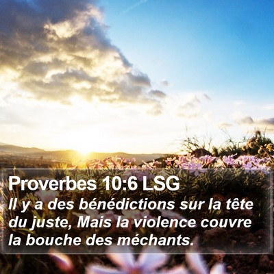 Proverbes 10:6 LSG Bible Verse Image