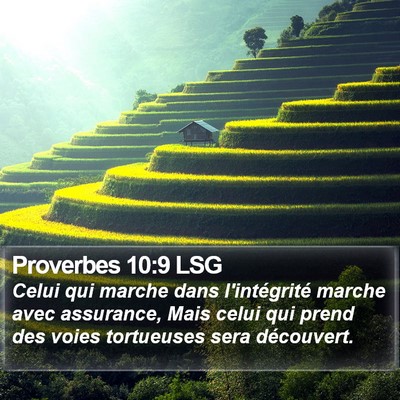 Proverbes 10:9 LSG Bible Verse Image