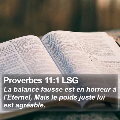 Proverbes 11:1 LSG Bible Verse Image