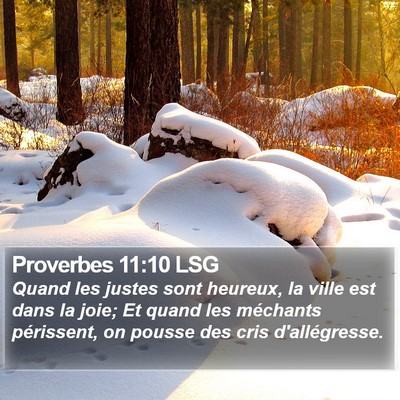 Proverbes 11:10 LSG Bible Verse Image
