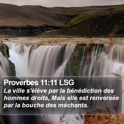 Proverbes 11:11 LSG Bible Verse Image