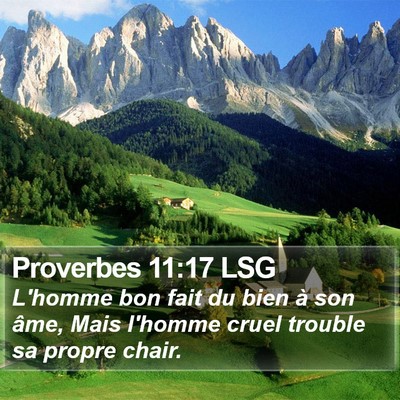 Proverbes 11:17 LSG Bible Verse Image