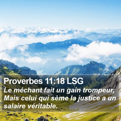 Proverbes 11:18 LSG Bible Verse Image