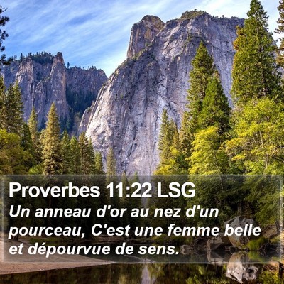 Proverbes 11:22 LSG Bible Verse Image