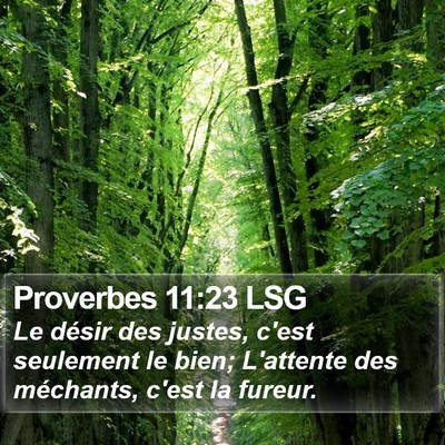 Proverbes 11:23 LSG Bible Verse Image