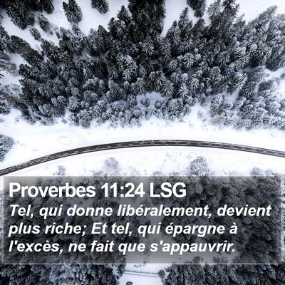 Proverbes 11:24 LSG Bible Verse Image