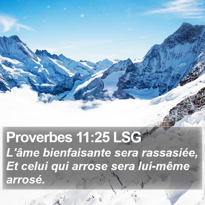Proverbes 11:25 LSG Bible Verse Image