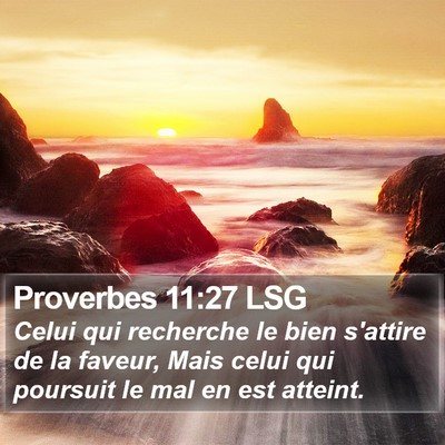 Proverbes 11:27 LSG Bible Verse Image
