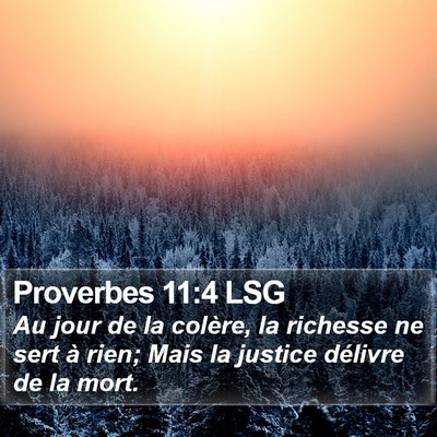 Proverbes 11:4 LSG Bible Verse Image