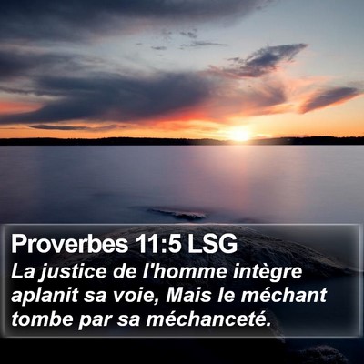 Proverbes 11:5 LSG Bible Verse Image