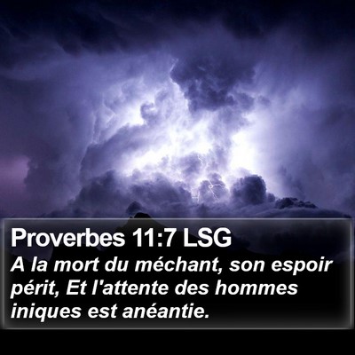 Proverbes 11:7 LSG Bible Verse Image