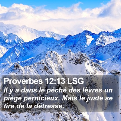 Proverbes 12:13 LSG Bible Verse Image