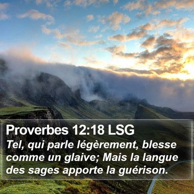 Proverbes 12:18 LSG Bible Verse Image