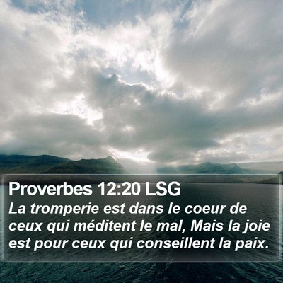 Proverbes 12:20 LSG Bible Verse Image