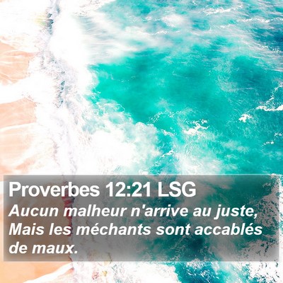 Proverbes 12:21 LSG Bible Verse Image