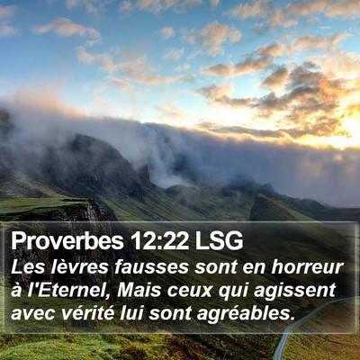 Proverbes 12:22 LSG Bible Verse Image