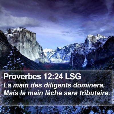 Proverbes 12:24 LSG Bible Verse Image