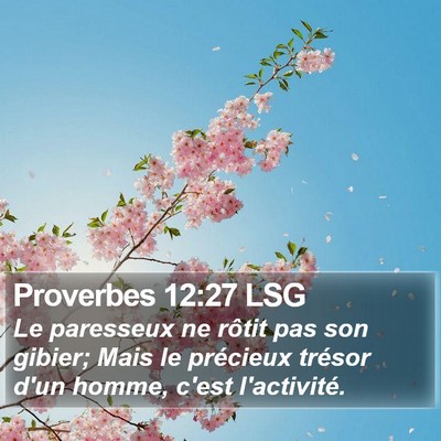 Proverbes 12:27 LSG Bible Verse Image