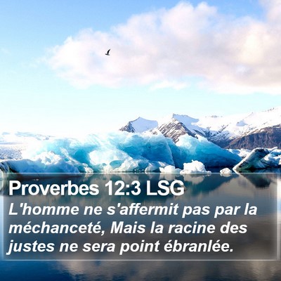 Proverbes 12:3 LSG Bible Verse Image