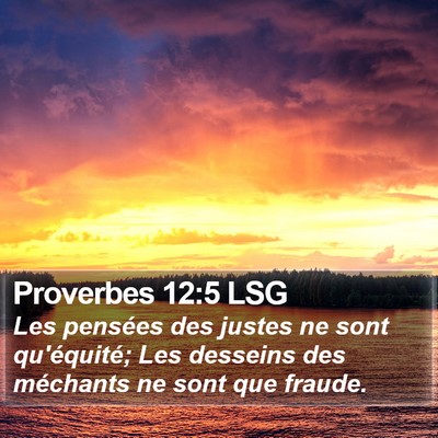 Proverbes 12:5 LSG Bible Verse Image