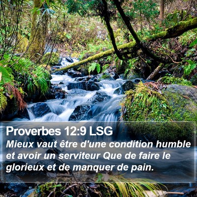 Proverbes 12:9 LSG Bible Verse Image
