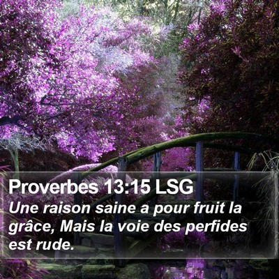 Proverbes 13:15 LSG Bible Verse Image